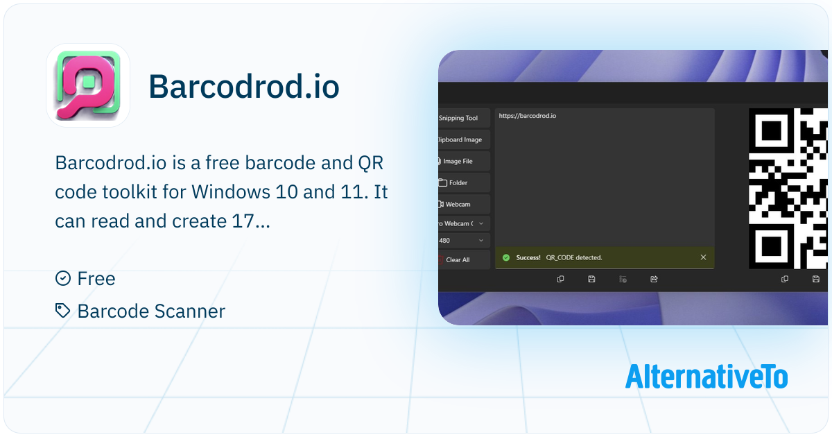 Barcodrod.io: A free, modern barcode and QR code toolkit for Windows 10 ...