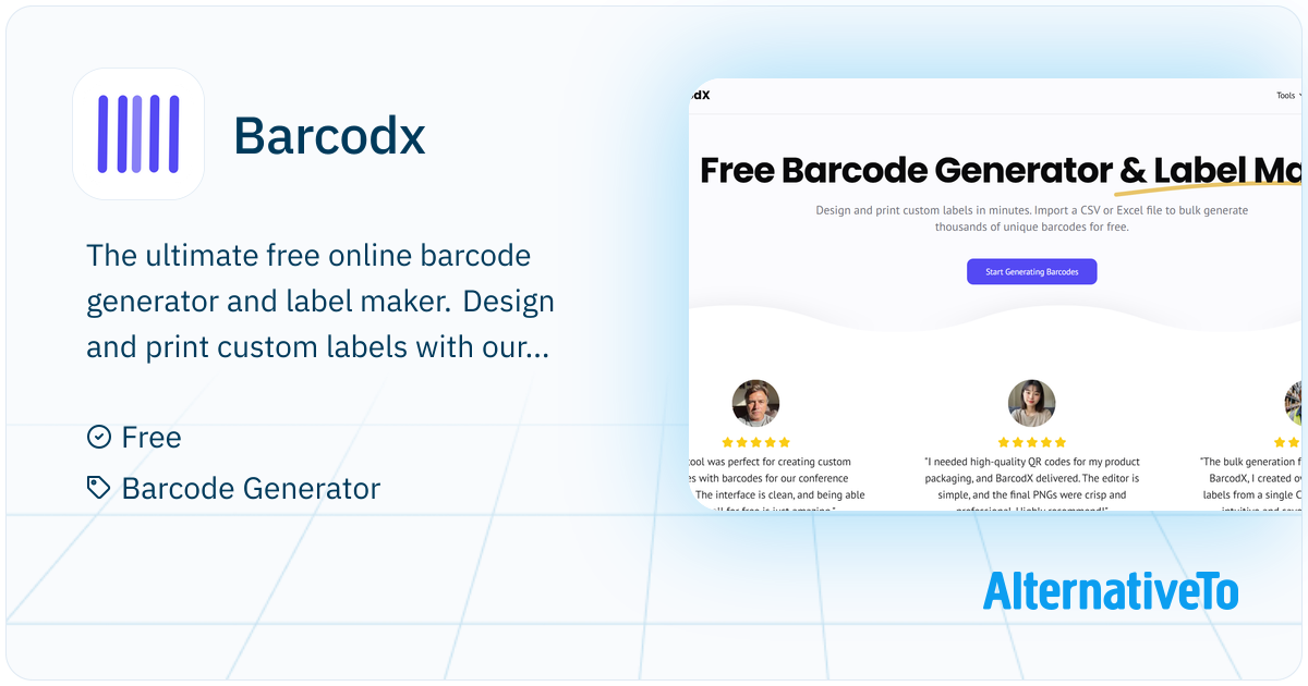 Barcodx: Free tools to design, print, and bulk generate custom labels ...