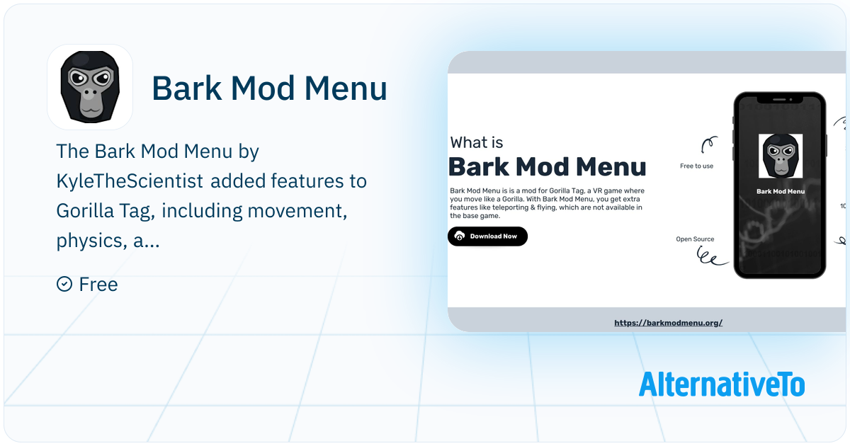 Bark Mod Menu: Bark mod menu is a mod for Gorilla Tag, a VR game where ...