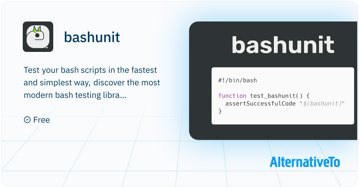 bashunit: A simple testing library for bash scripts | AlternativeTo