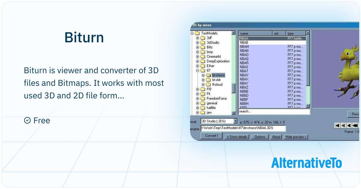 Biturn: Is viewer and converter of 3D files and | AlternativeTo