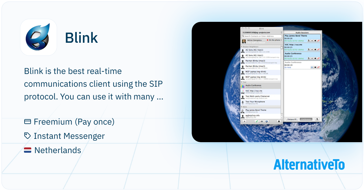 Blink: The best real-time communications client using the SIP protocol ...