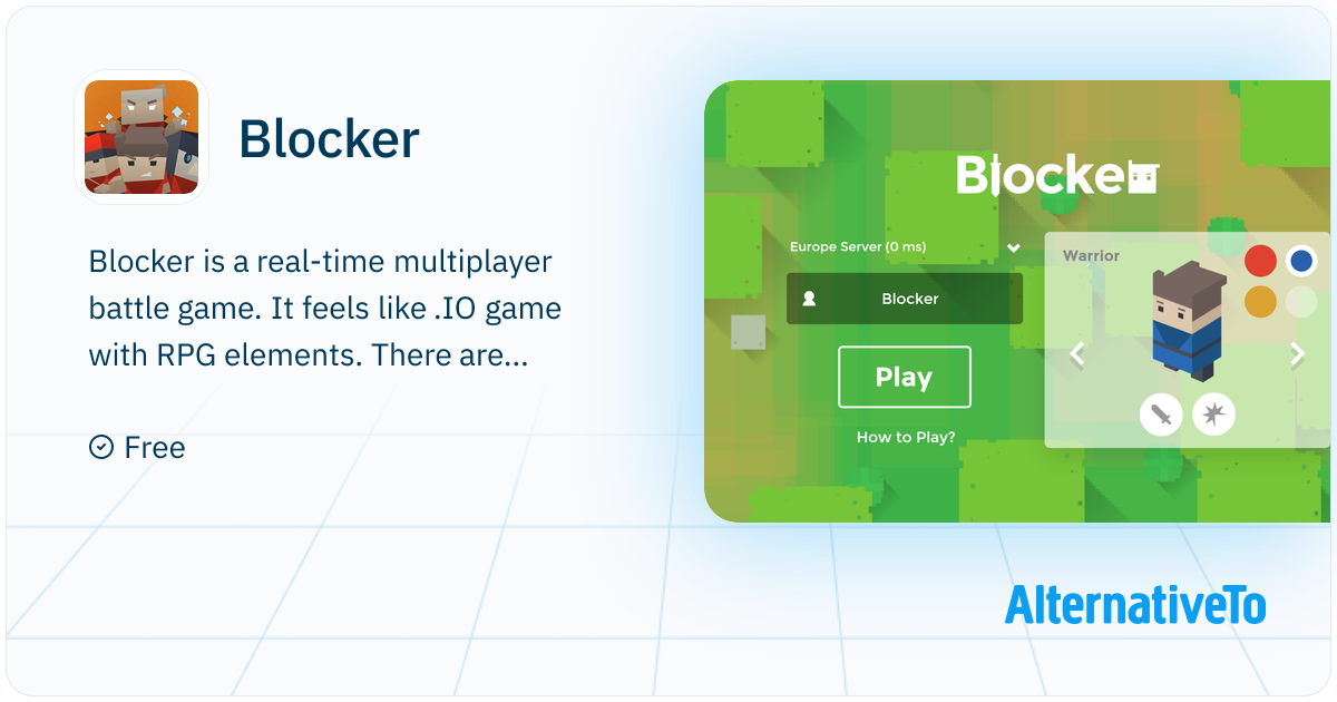 Blocker: Real-time MMO game. It feels like .IO game with RPG elements ...