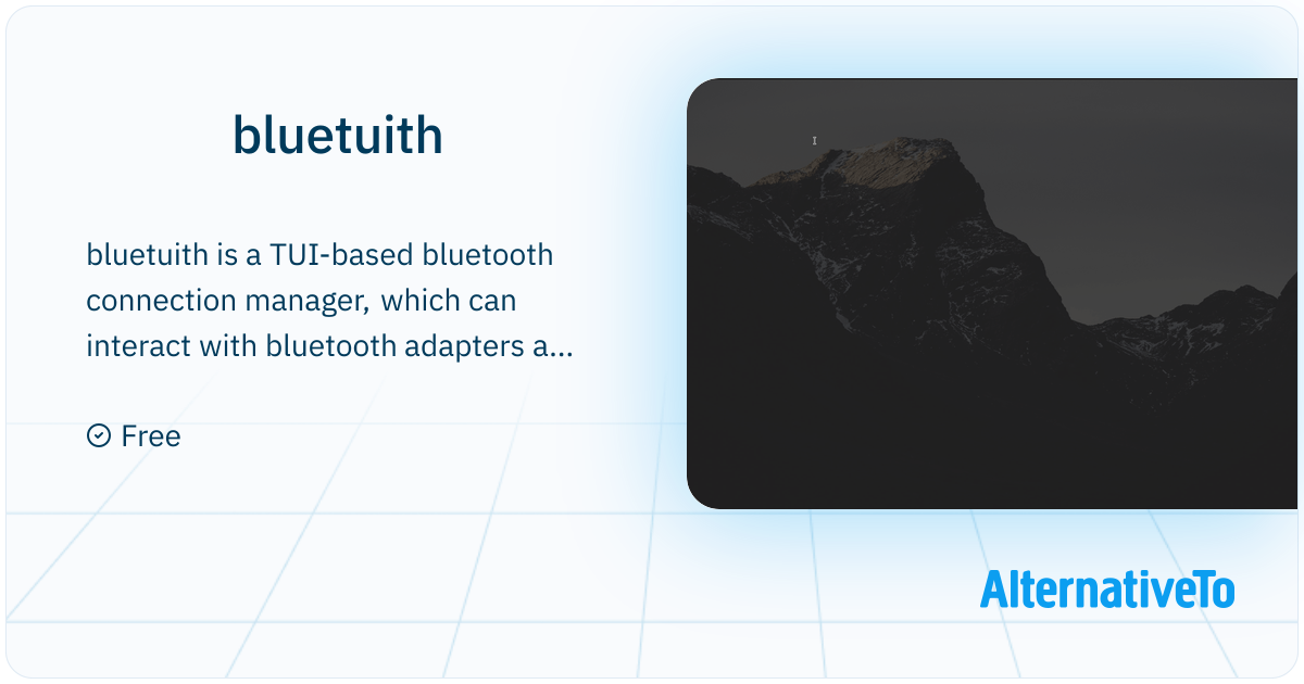 bluetuith: A TUI bluetooth manager for Linux | AlternativeTo
