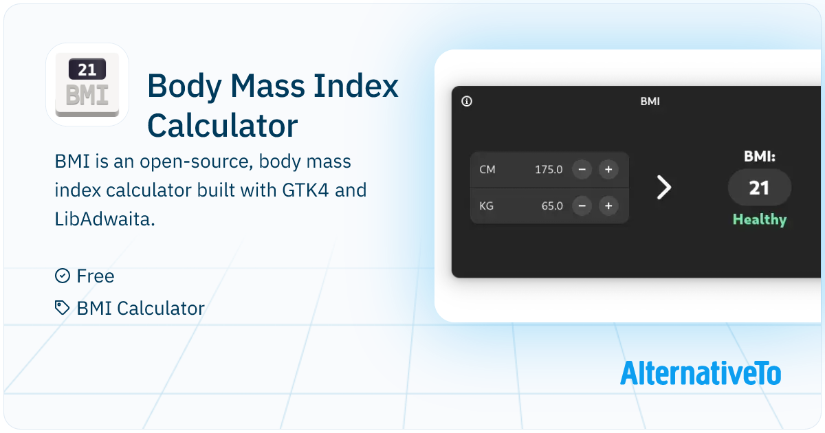 Body Mass Index Calculator: BMI is an open-source, body mass index ...