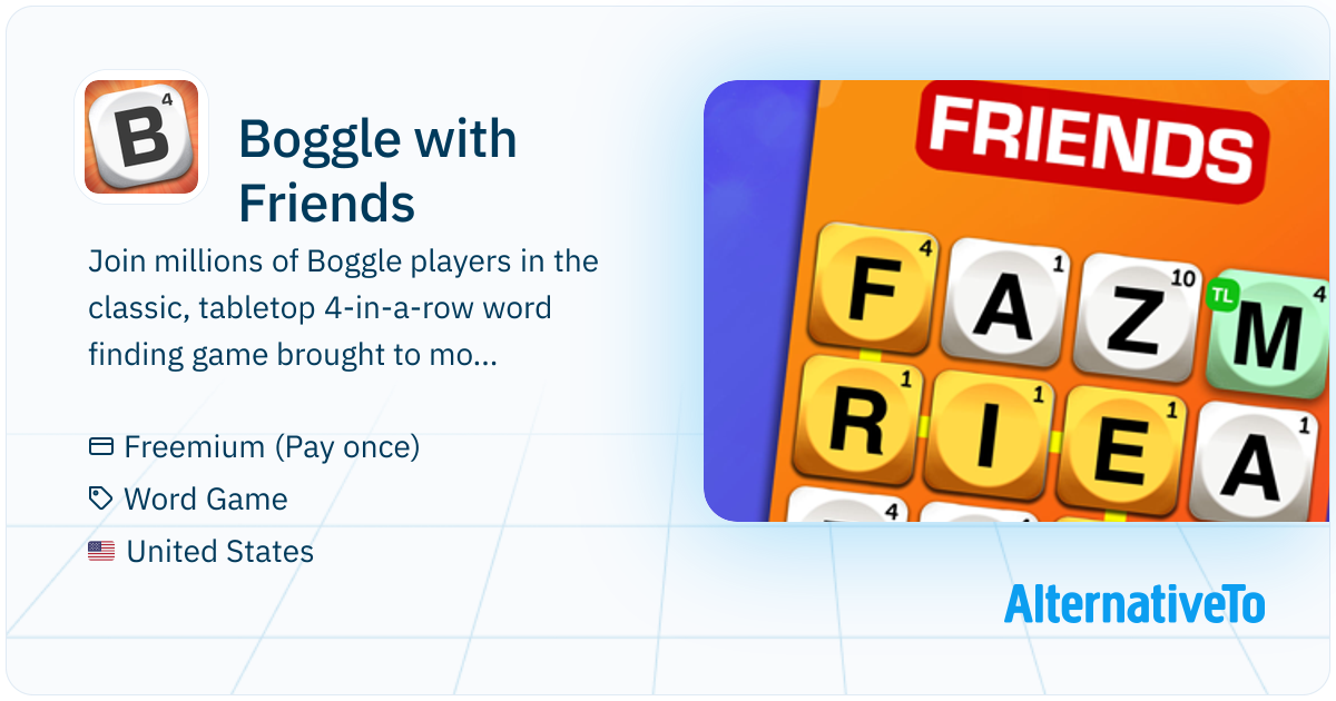 Boggle with Friends: The classic 4-in-a-row word finding tabletop game ...