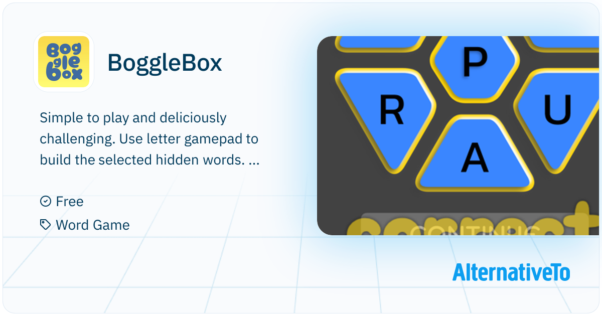 BoggleBox: Casual word game to provide and drive you to distraction ...
