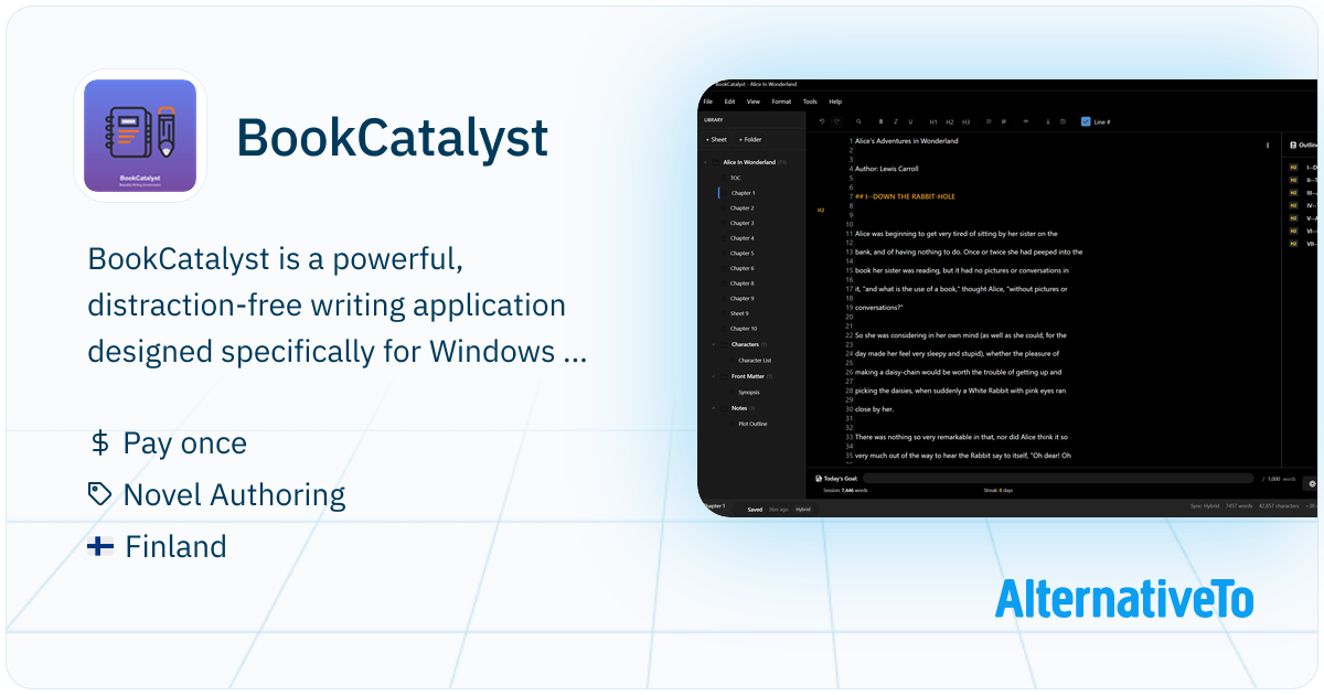 BookCatalyst: Modern writing app for Windows with three-panel workflow ...