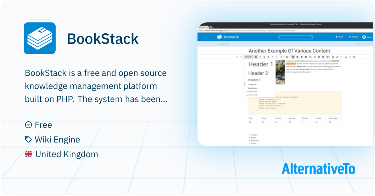 BookStack: An open source knowledge management application that's ...