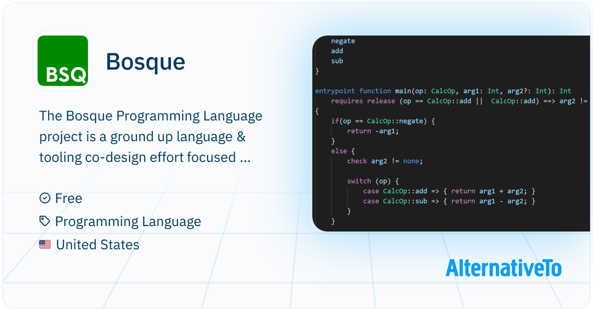 Bosque: The Bosque programming language is an experiment in regularized ...