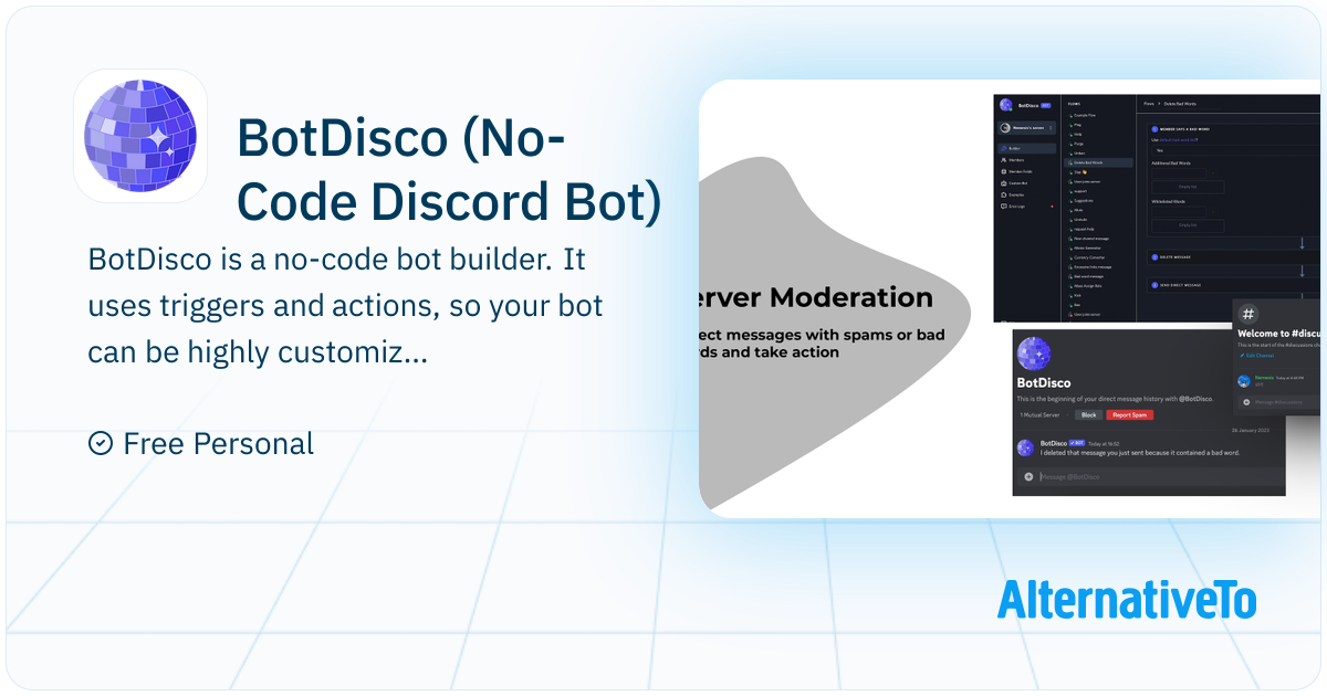 BotDisco (No-Code Discord Bot): The most customizable No Code bot for ...