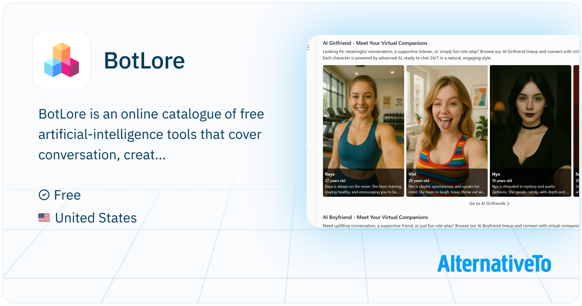 BotLore: Hosts free AI utilities for conversational chatbots, creative ...