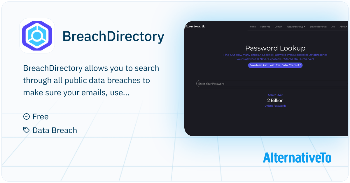 BreachDirectory: Allows you to search through all public data breaches ...