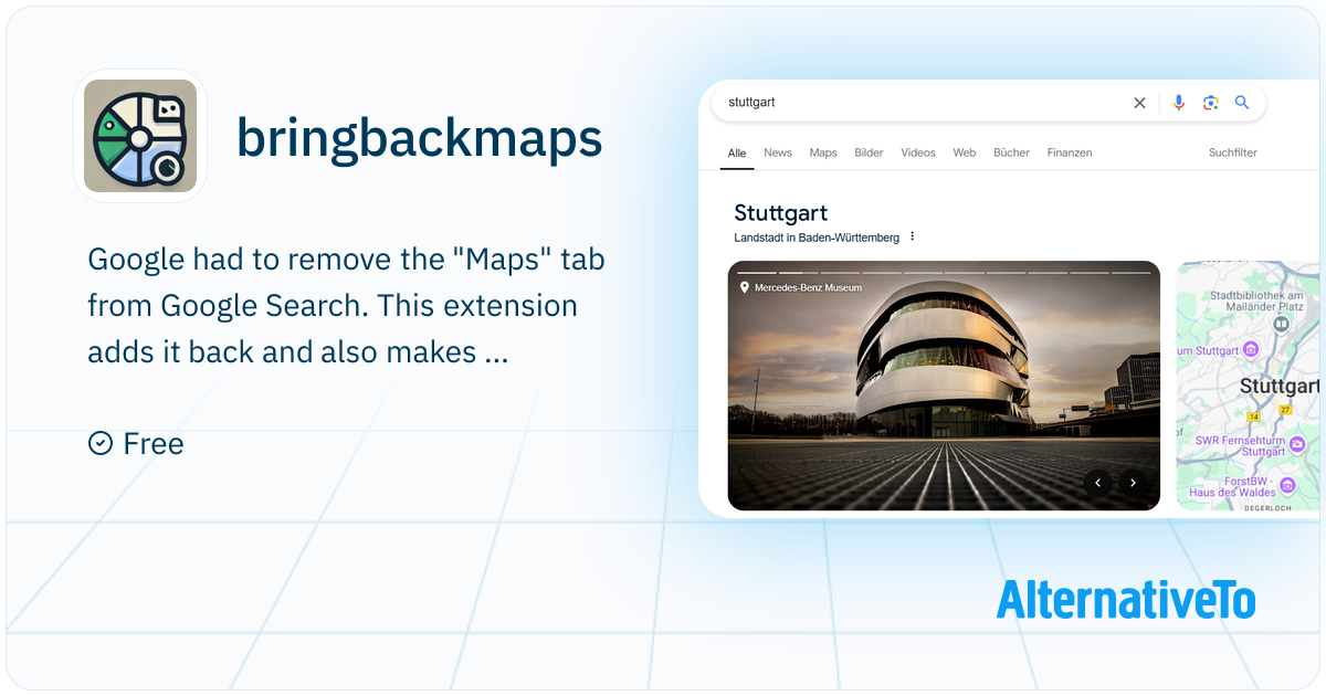 bringbackmaps: A Chrome extension that adds the Google Maps button back ...
