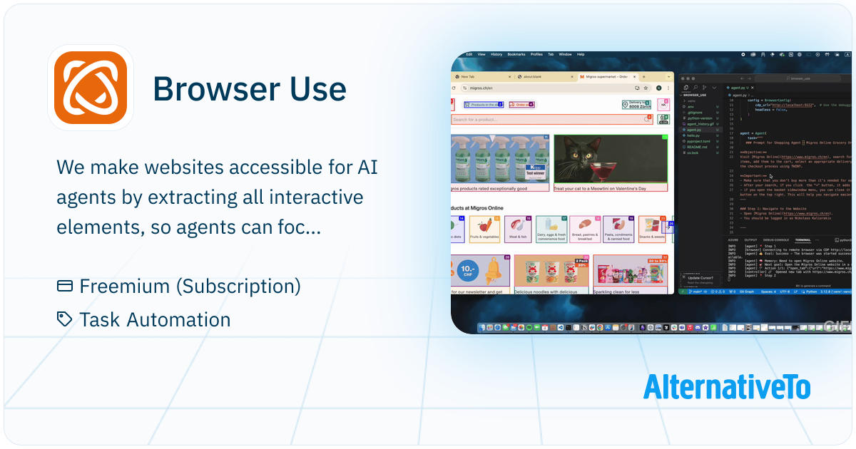Browser Use: Enable AI to control your browser | AlternativeTo