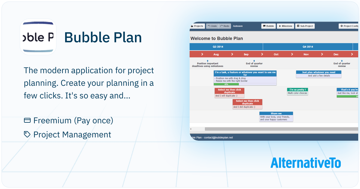Bubble Plan: Project management tool for small teams. | AlternativeTo