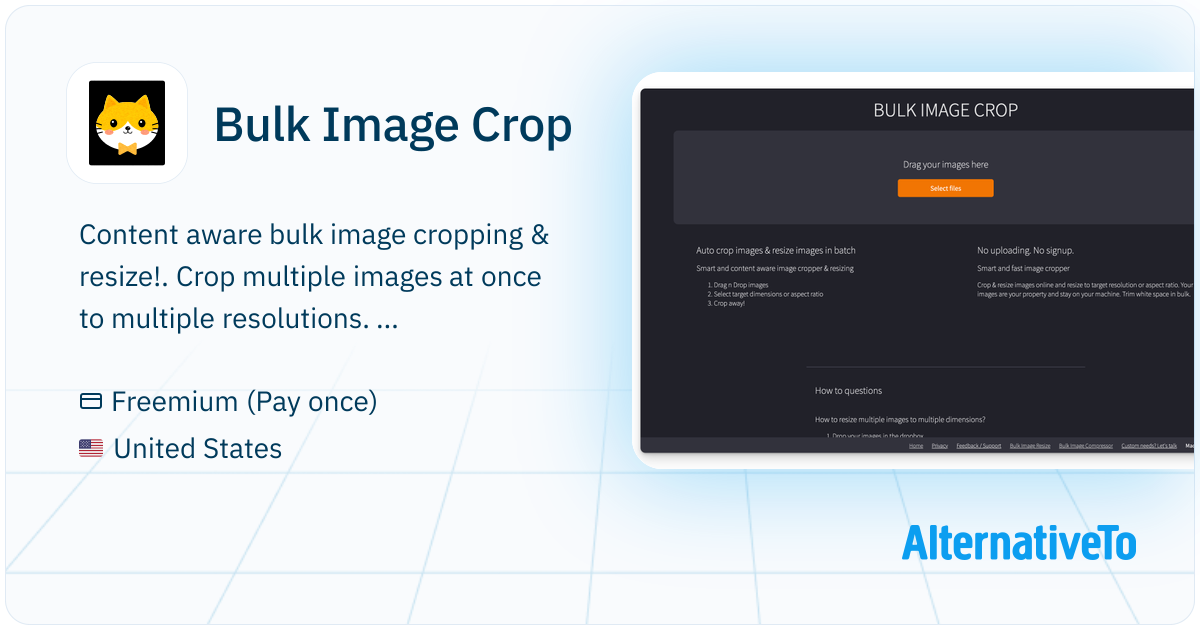 Bulk Image Crop: Crop and Resize multiple images at once | AlternativeTo