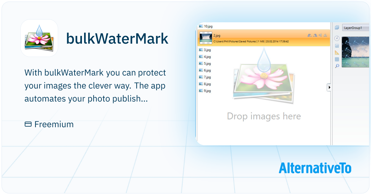 bulkWaterMark: Batch photo watermarking software for Microsoft Windows ...