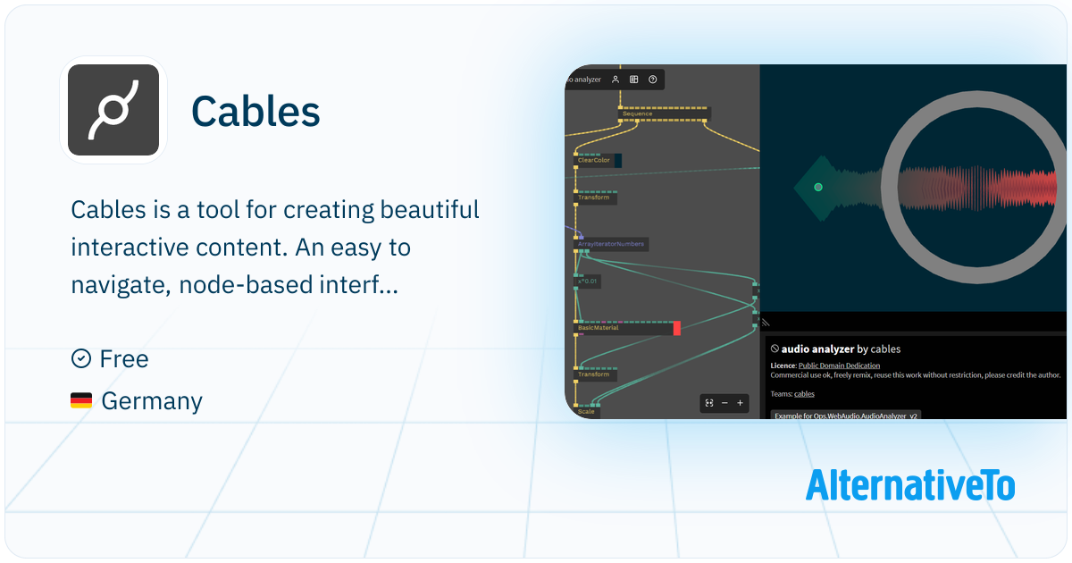 Cables: Visual development environment for creating beautiful ...