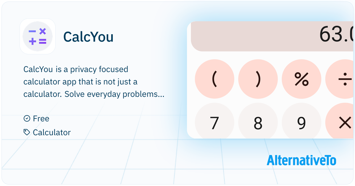 Calc You: CalcYou is a privacy focused calculator app that | AlternativeTo