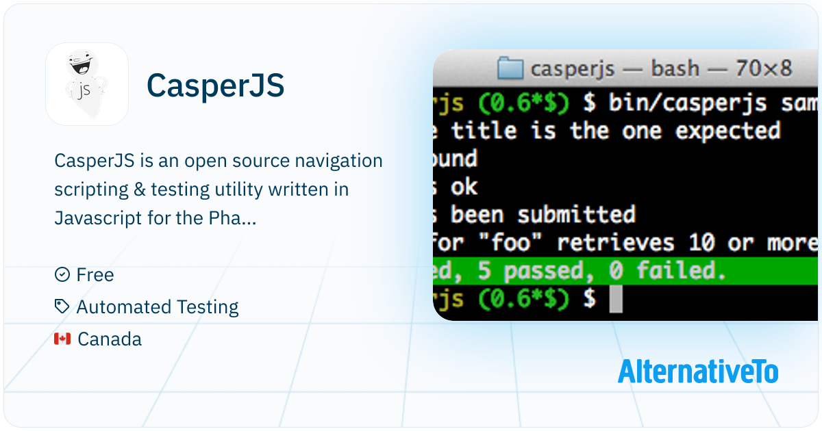 Casperjs CasperJS: Open source navigation scripting & testing utility written in ...