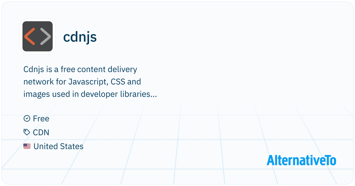 Cdnjs Vector cdnjs: Cdnjs is a free content delivery network for | AlternativeTo