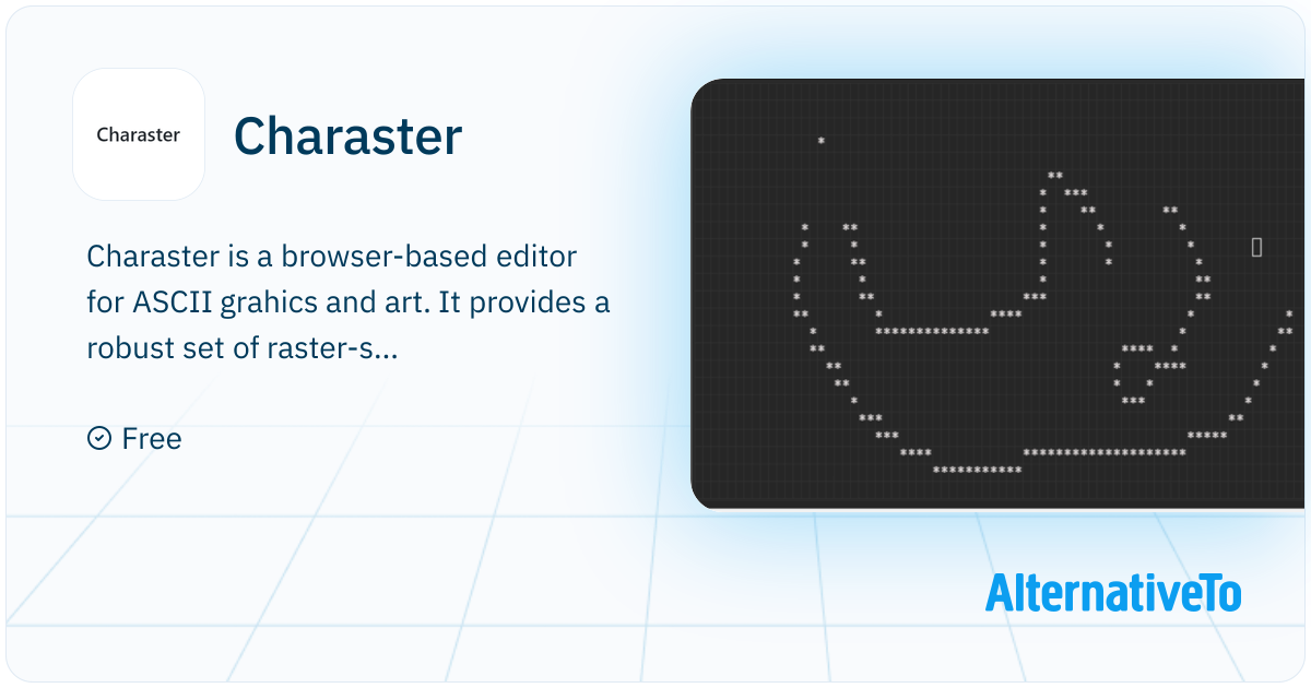 Charaster: Open-source ASCII art editor for browser-based, raster-style ...