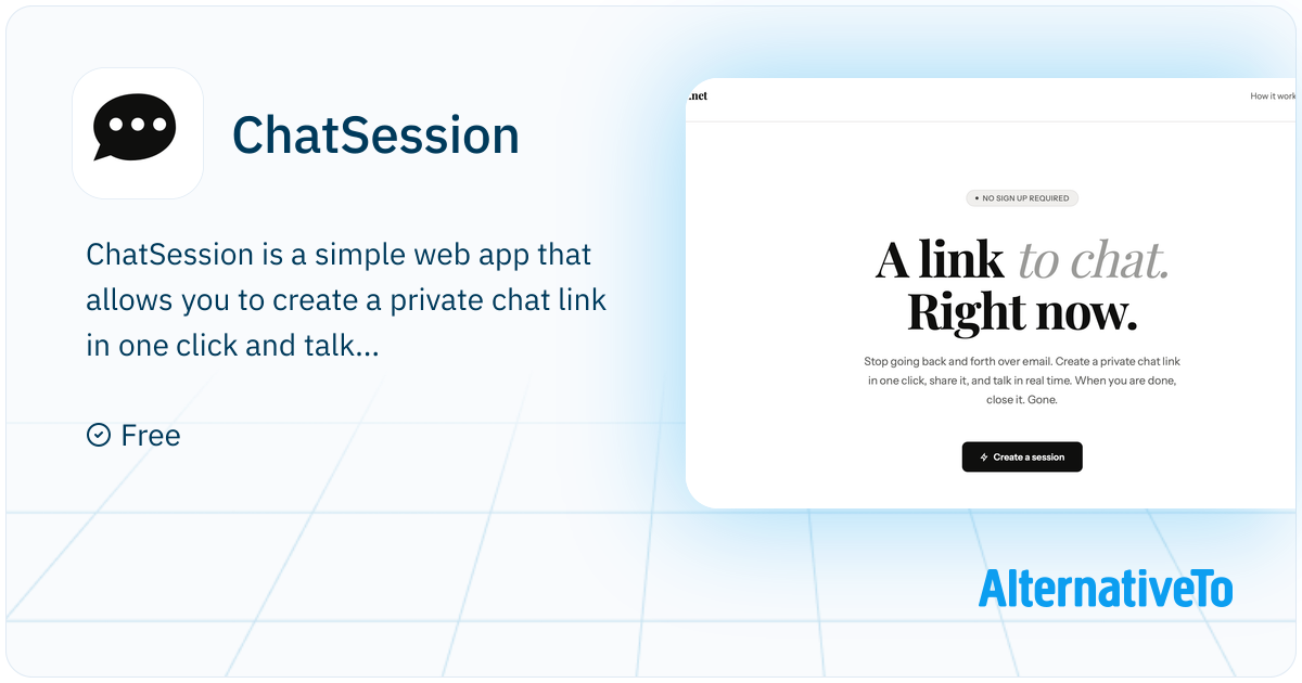 ChatSession: Create a private chat link in one click and talk with ...