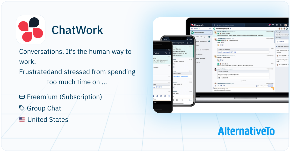 ChatWork: Group chat app for business. Secure messaging, video chat ...