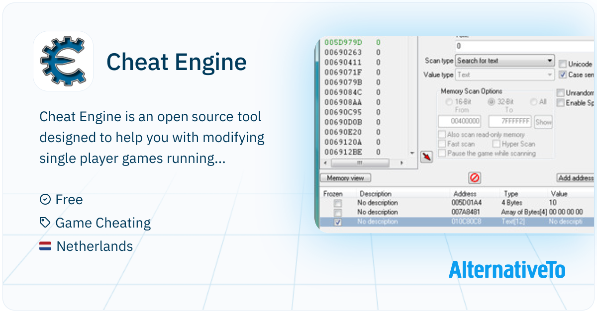 how to cheat in any game - free open source cheat... Cheat Engine: Open source game modifier with debugger | AlternativeTo