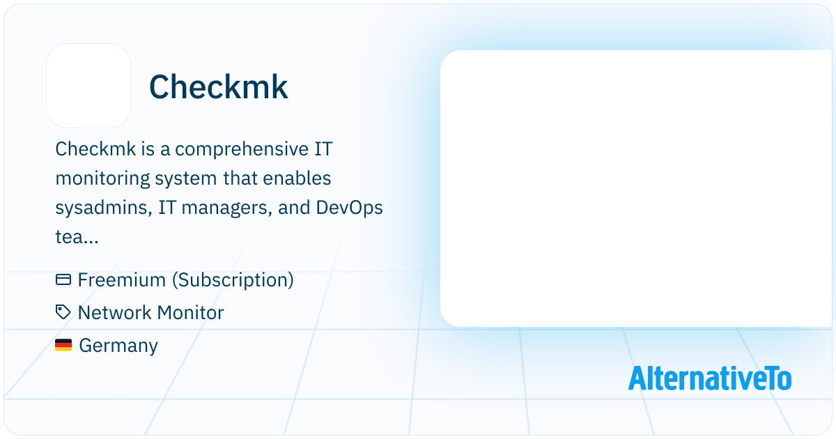 Checkmk: Monitoring tool of servers, applications, networks, cloud ...