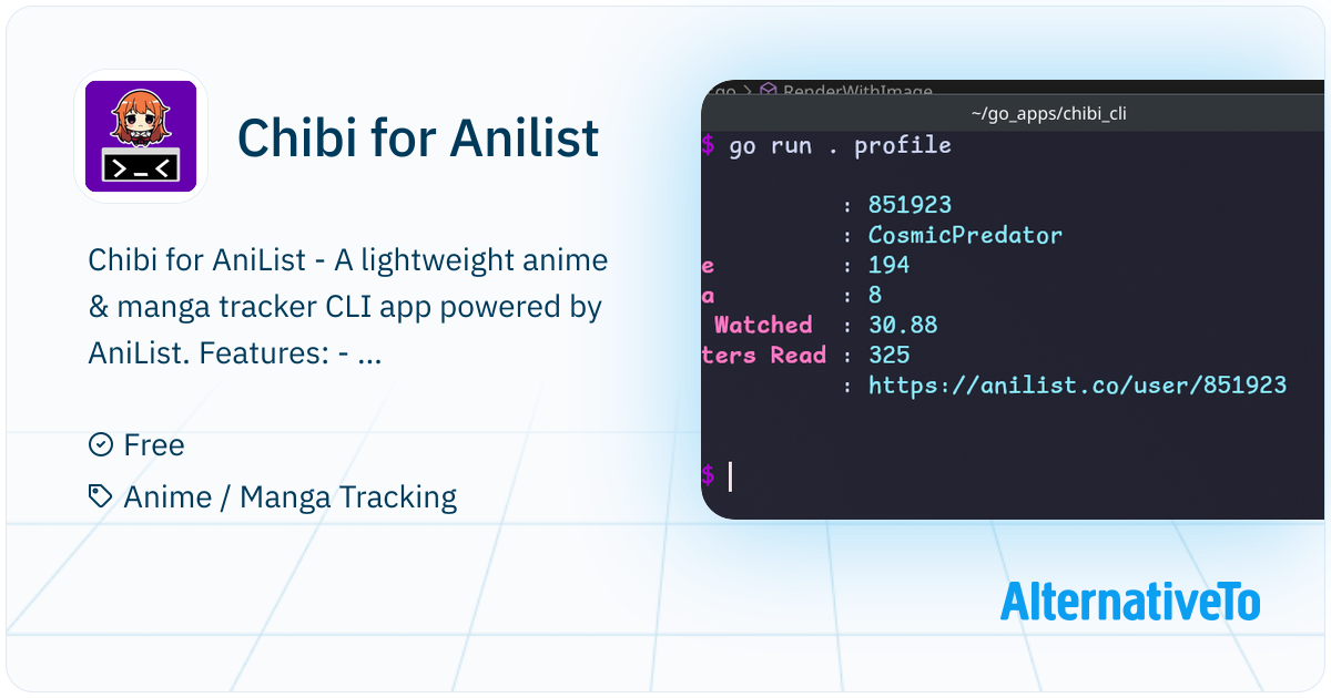 Chibi for Anilist: A lightweight anime & manga tracker CLI app powered ...