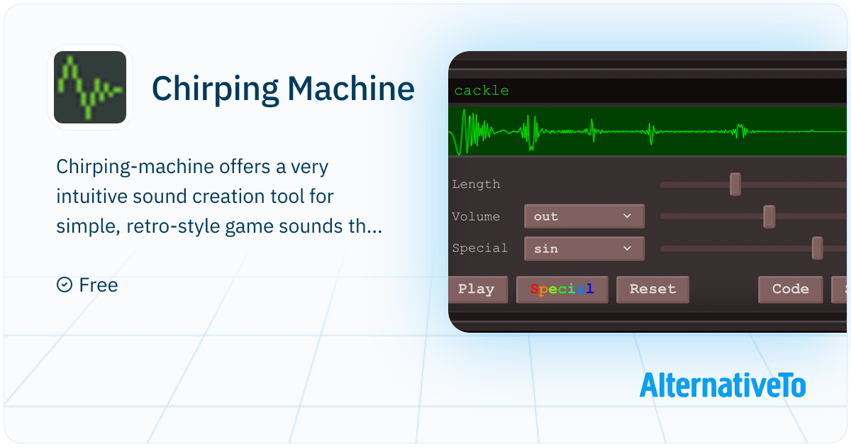 Chirping Machine: Easily create simple sound effects for .wav export or ...