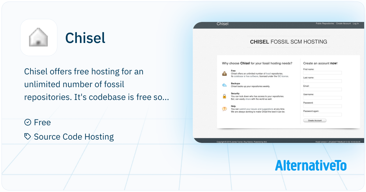 Chisel: Offers free hosting for an unlimited number of fossil ...