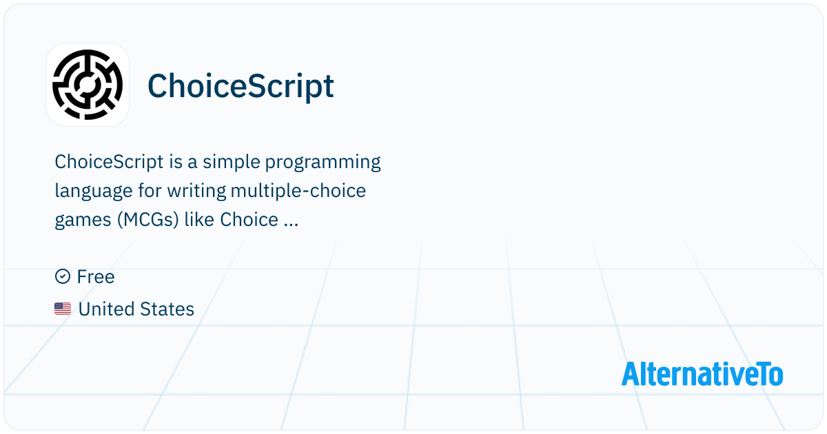 ChoiceScript: Simple programming language for | AlternativeTo