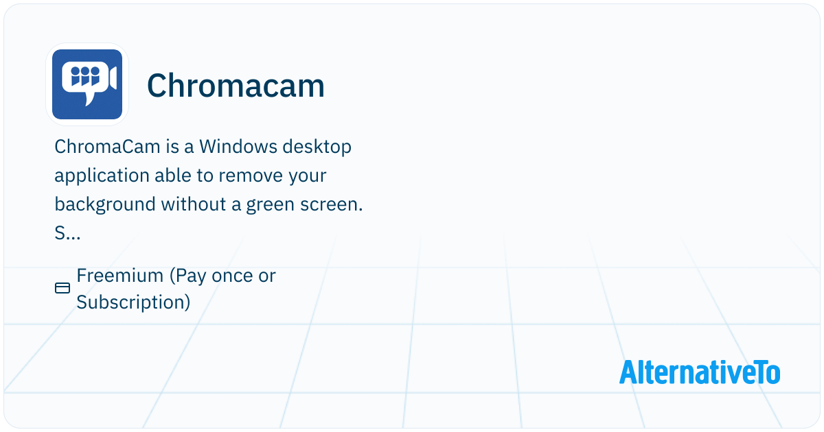 Chromacam: ChromaCam is a Windows desktop application able to remove ...