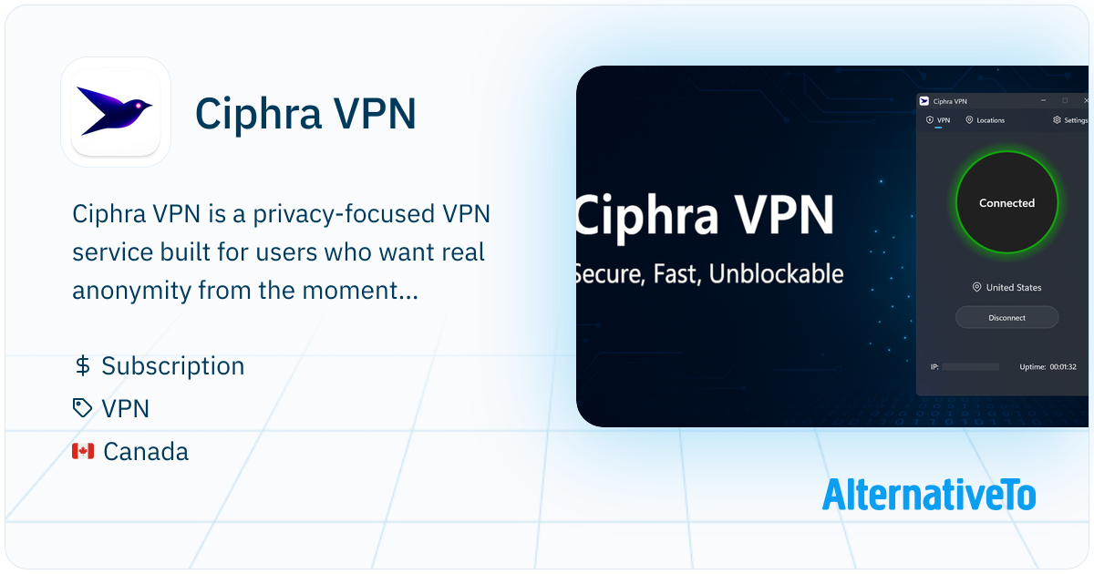 Ciphra VPN: Private, fast, and anonymous VPN for Windows, macOS ...