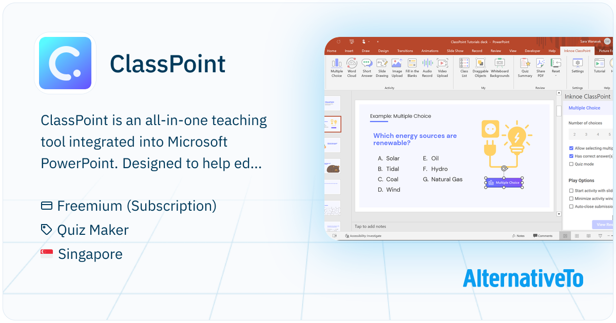 ClassPoint: All-in-one, interactive teaching tool designed to improve ...