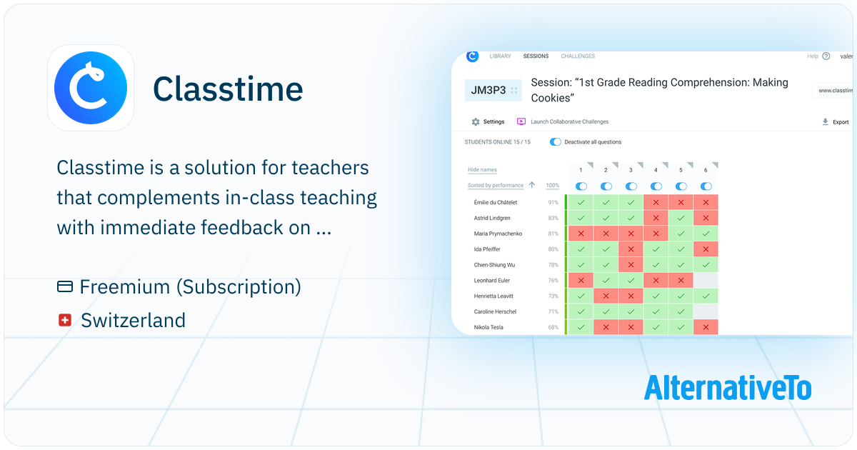 Classtime: The clear path to student success. | AlternativeTo