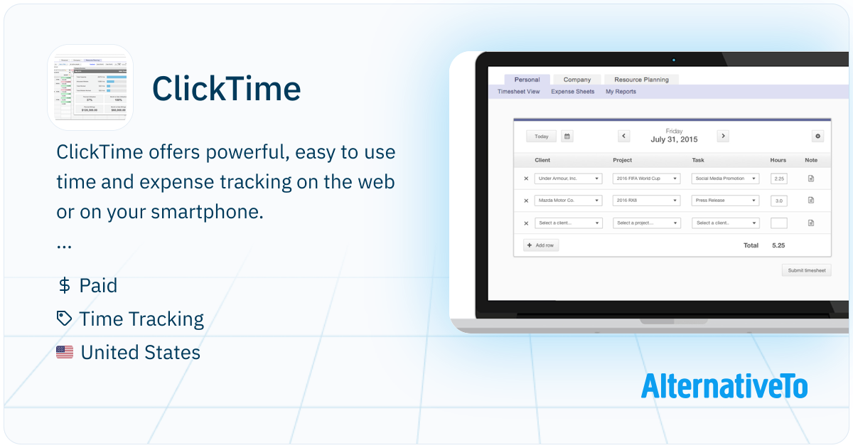 ClickTime: Makes it easy to plan, manage, and report on employee time ...