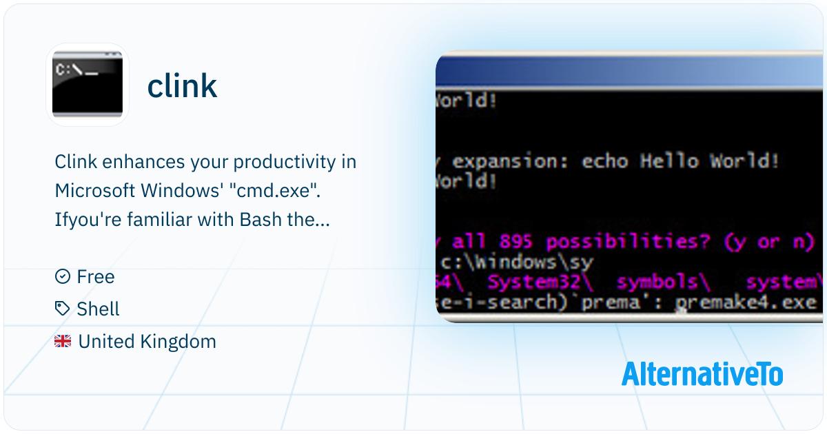 clink: Clink enhances your productivity in Microsoft | AlternativeTo