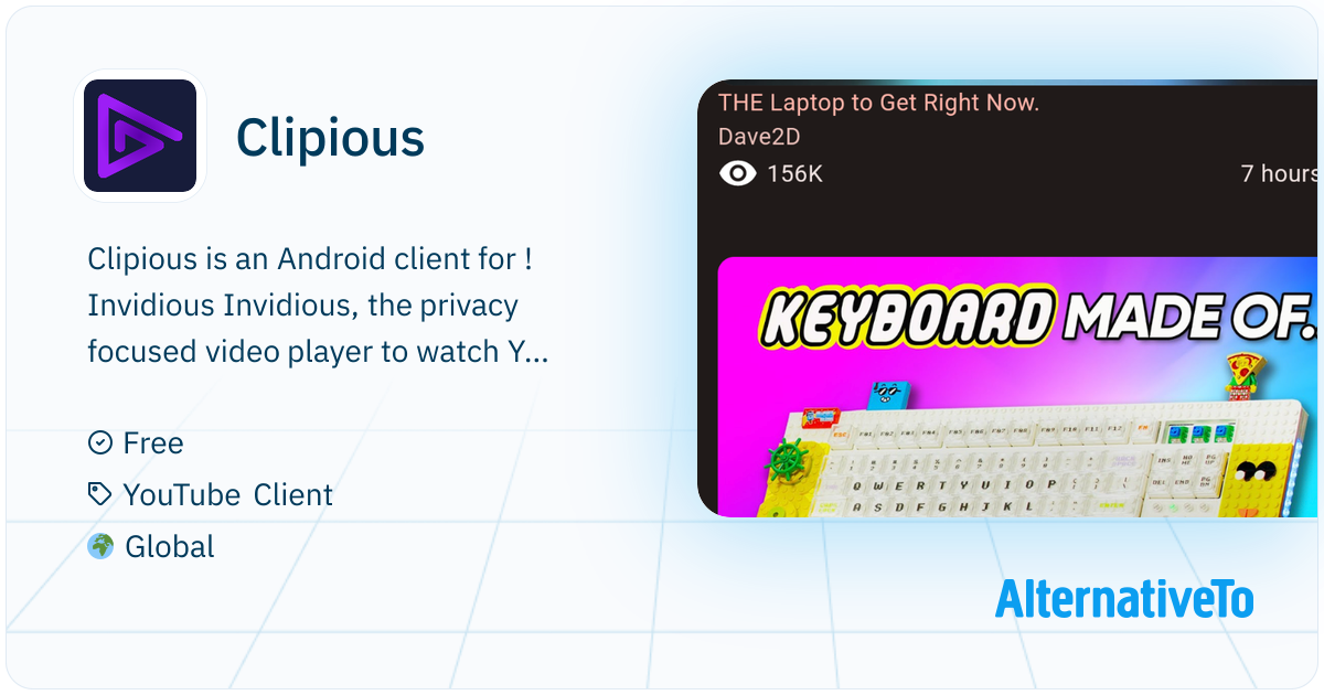 Clipious: Android client for a privacy frontend enabling video download ...
