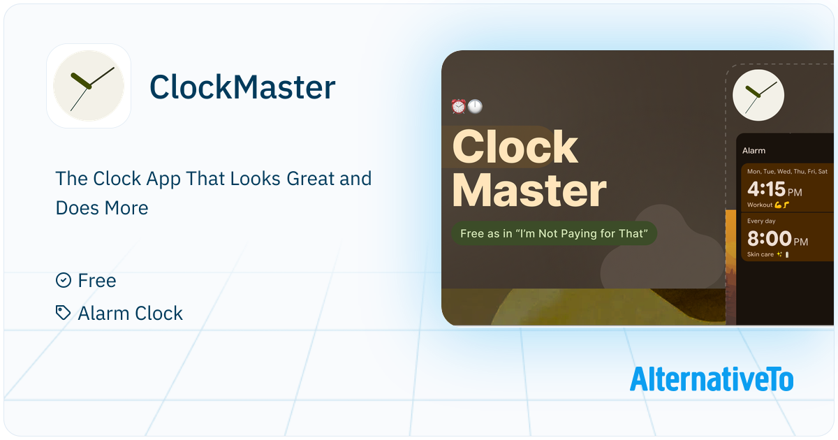 ClockMaster: Material clock app for android 🕛? | AlternativeTo