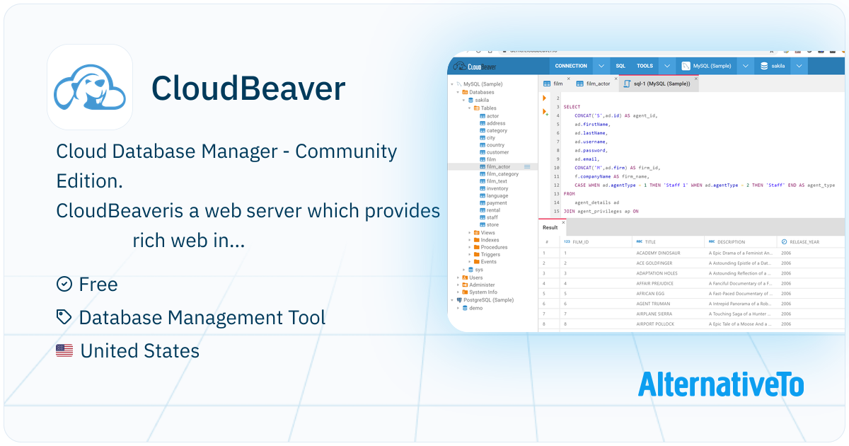 CloudBeaver: Web server which provides rich web interface | AlternativeTo