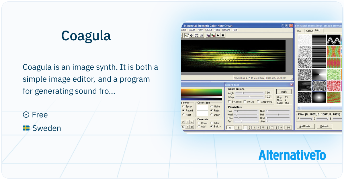 Coagula: Image synthesizer software, capable of rendering sound from ...