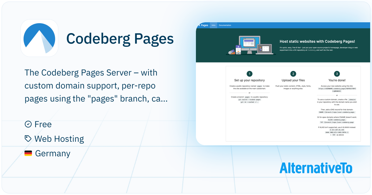 Codeberg Pages: It's quick, easy, free & fast - just put your open ...