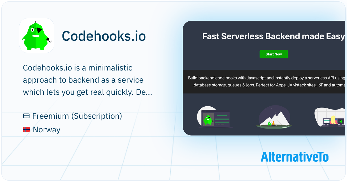 Codehooks.io: Fast Serverless Backend made easy | AlternativeTo