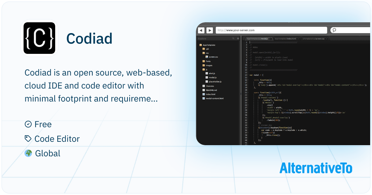 Codiad: Open source, web-based, cloud IDE | AlternativeTo