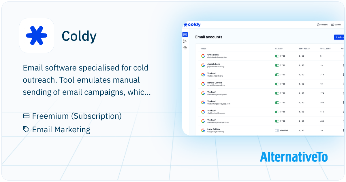 Coldy: Email outreach platform | AlternativeTo