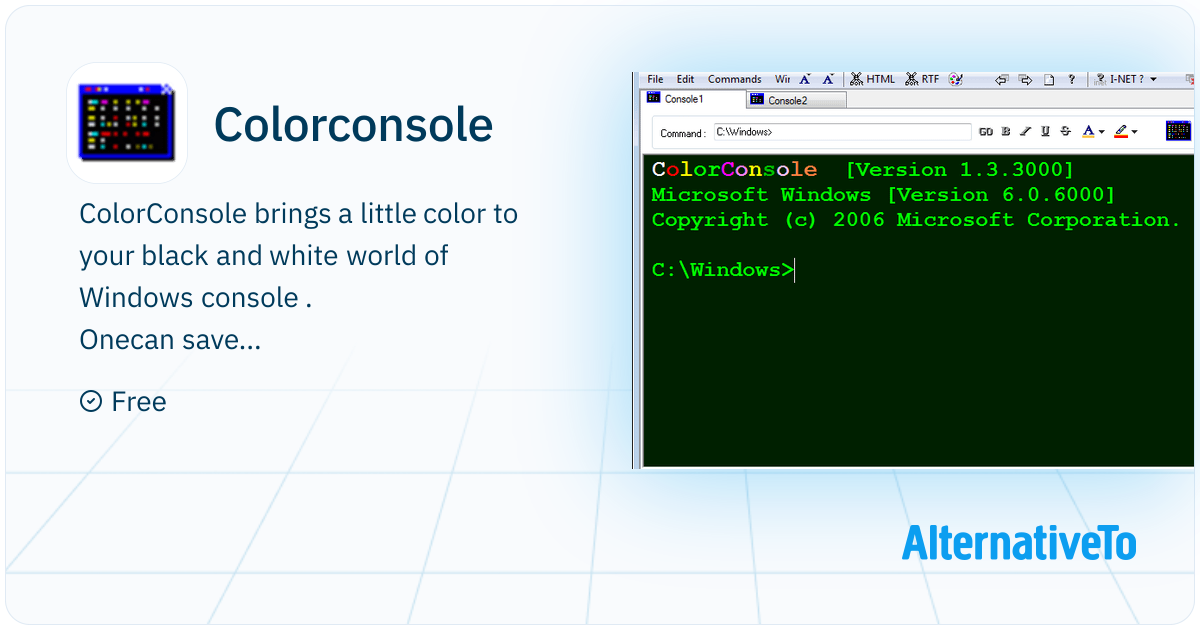 Colorconsole: ColorConsole brings a little color to your black ...